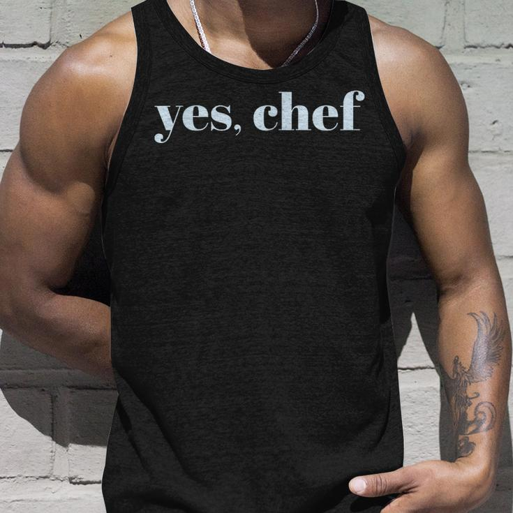 Yes Chef Professional Sous Chef Funny Simple Text Meme Unisex Tank Top Gifts for Him