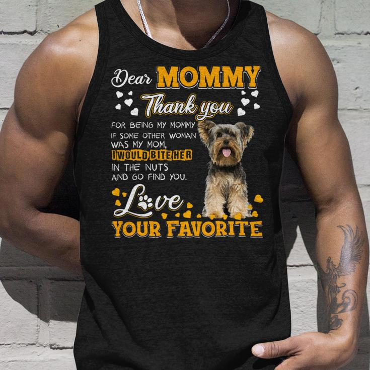 Yorkie Dear Mommy Thank You For Being My Mommy Unisex Tank Top Gifts for Him