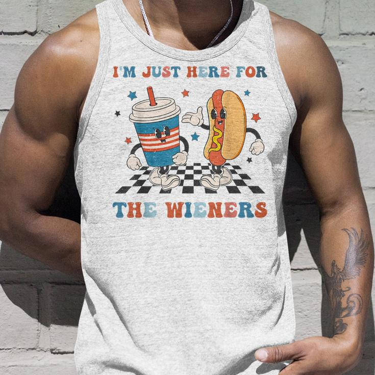 4Th Of July Hot Dog Im Just Here For The Wieners Unisex Tank Top Gifts for Him