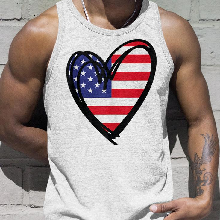 American Flag Heart 4Th Of July Usa Patriotic Pride Patriotic Tank Top Gifts for Him