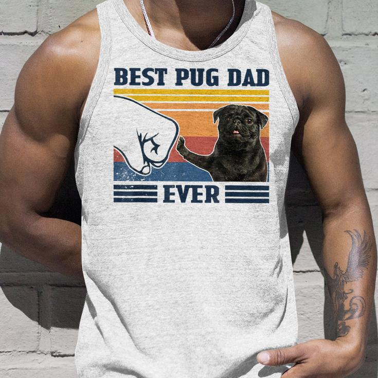 Best Pug Dad Ever Black Version Vintage Father Day Unisex Tank Top Gifts for Him