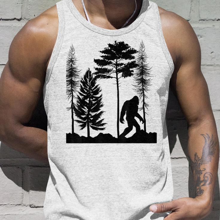 Bigfoot Bigfoot Hiding In Forest At Night Sasquatch  Unisex Tank Top Gifts for Him