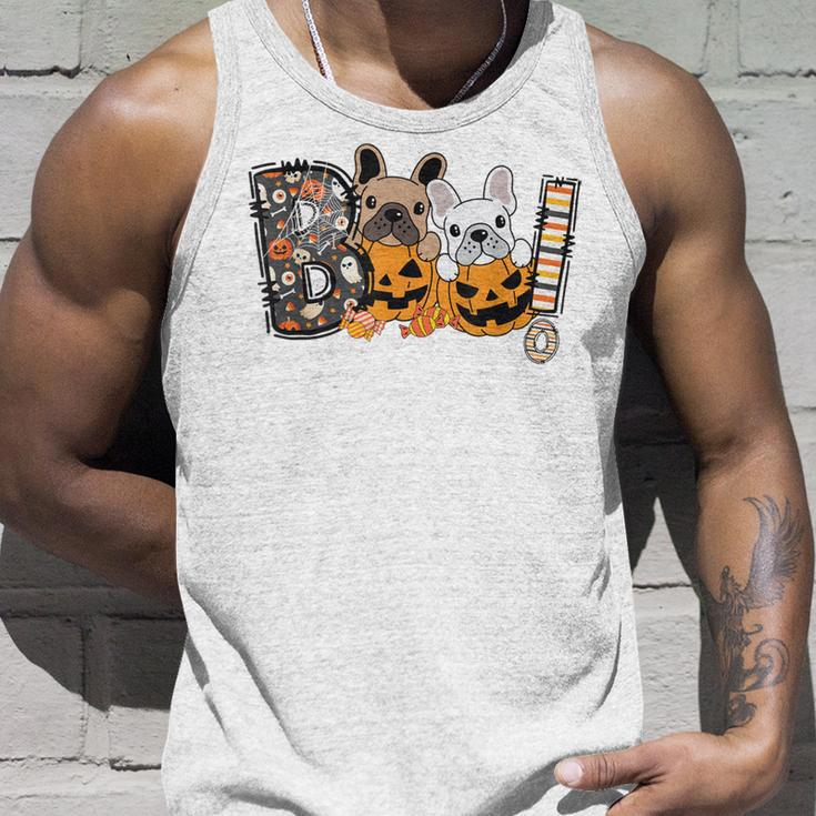 Boo Halloween French Bulldog Dog Frenchie Pumpkin Crew Tank Top Gifts for Him