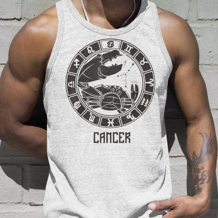 Cancer Zodiac Sign Symbol Stars June July Birthday Gift Unisex Tank Top Gifts for Him