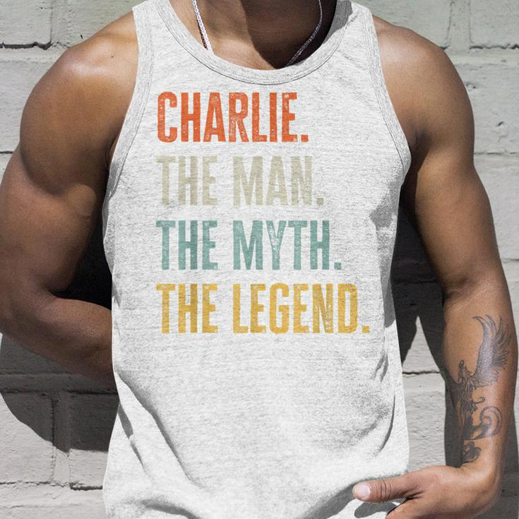 Charlie The Best Man Myth Legend Funny Best Name Charlie Unisex Tank Top Gifts for Him