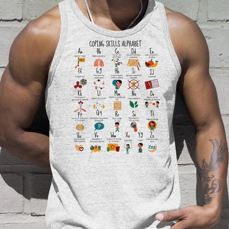 Coping Skills Alphabet School Counselor Mental Health School Tank Top Gifts for Him