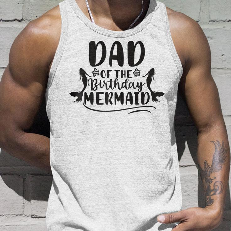 Dad Of The Birthday Mermaid Cool Father Daddy Papa Unisex Tank Top Gifts for Him