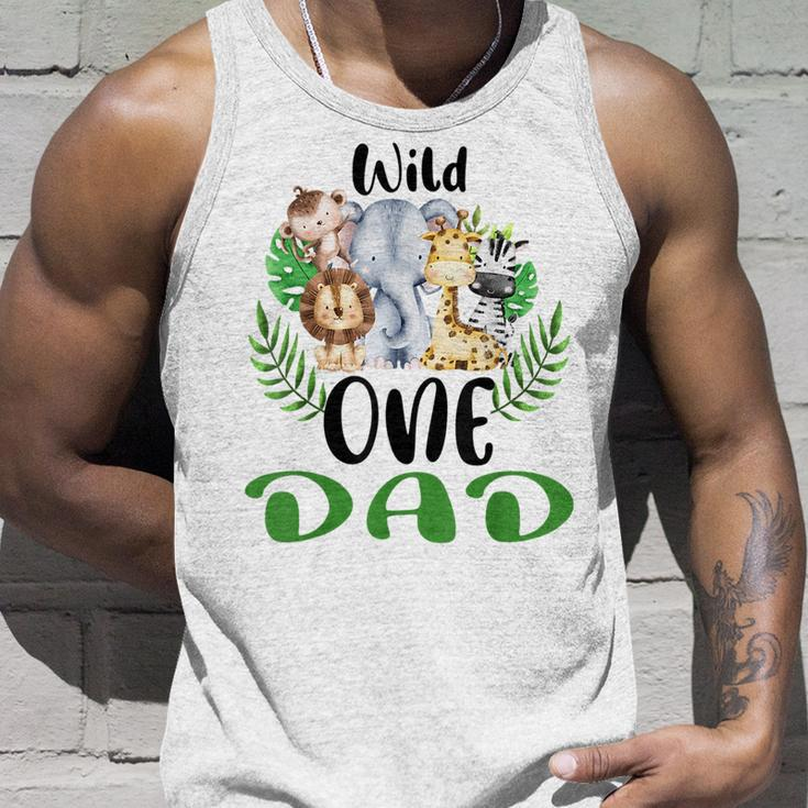 Dad Of The Wild One Zoo Birthday Safari Jungle Animal Unisex Tank Top Gifts for Him