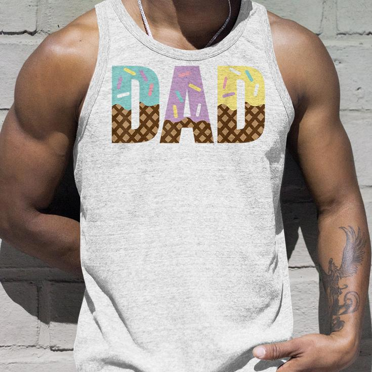 Dad Of The Sweet One Ice Cream 1St First Family Fathers Day Unisex Tank Top Gifts for Him