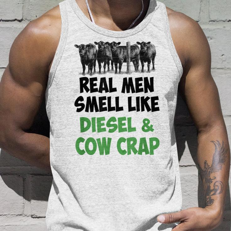 Farmer Real Men Smell Like Diesel & Cow Crap Unisex Tank Top Gifts for Him
