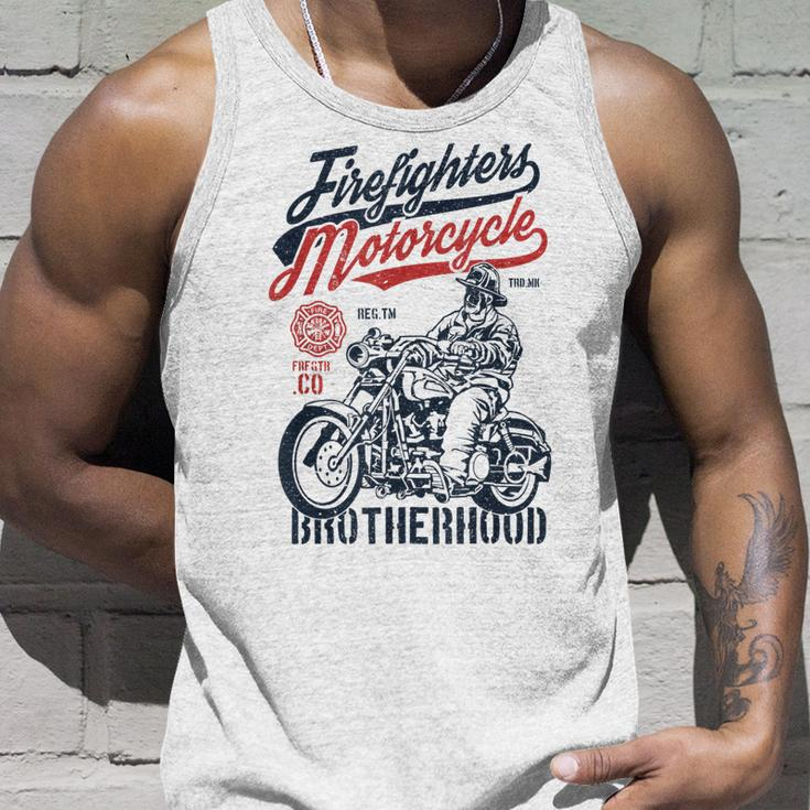 Firefighter Motorcycle Retro Fireman Unisex Tank Top Gifts for Him