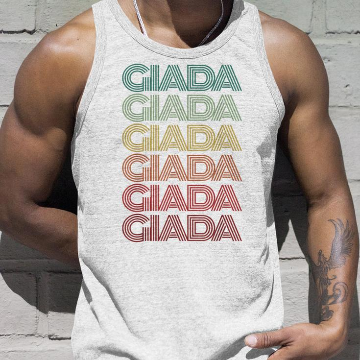 First Name Giada Italian Girl Retro Name Tag Groovy Party Unisex Tank Top Gifts for Him