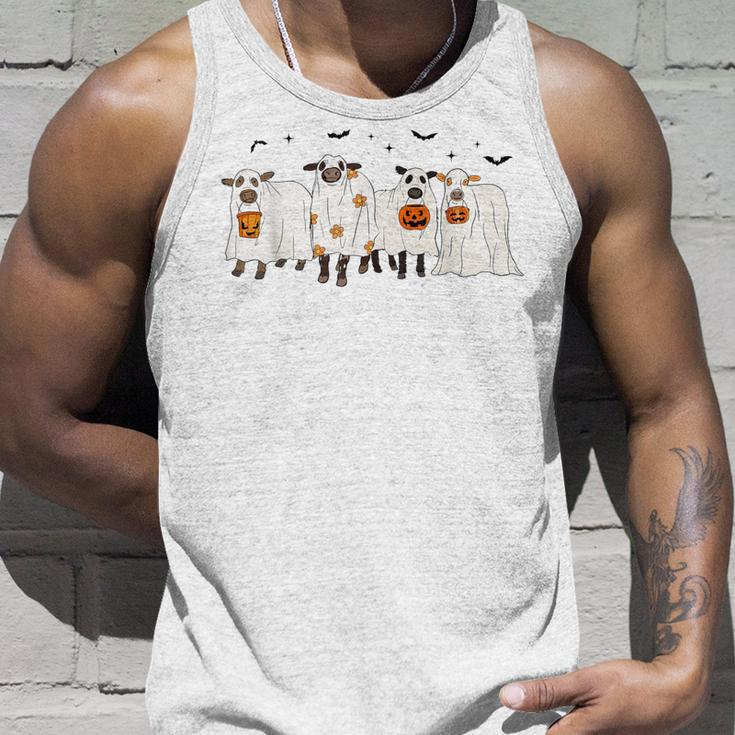 Cow Ghost Halloween Farmer Trick Or Treat Cow Lover Tank Top Gifts for Him