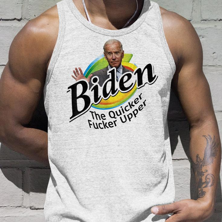 Funny Joe Biden Quicker Fr Upper Anti Biden Conservative Unisex Tank Top Gifts for Him