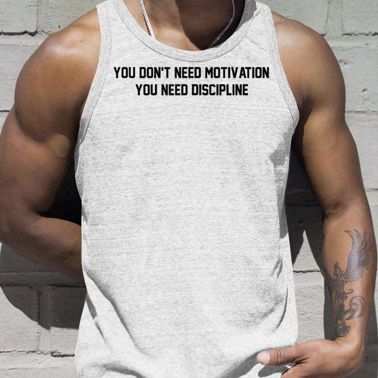 Motivational Quote Discipline For Gym Athletes Humor Tank Top Gifts for Him