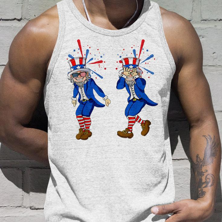 Funny Uncle Sam Griddy Dance 4Th Of July Independence Day Unisex Tank Top Gifts for Him