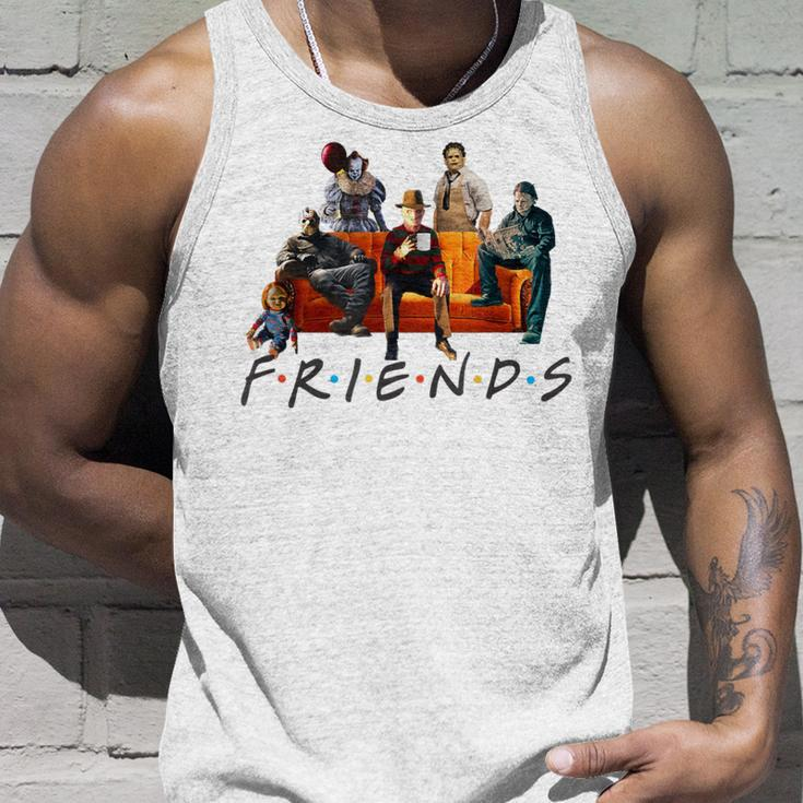 Halloween Friends Crew Gathering On A Spooky Orange Couch Tank Top Gifts for Him