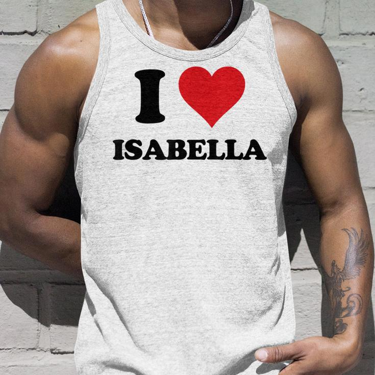 I Heart Isabella First Name I Love Personalized Stuff Unisex Tank Top Gifts for Him