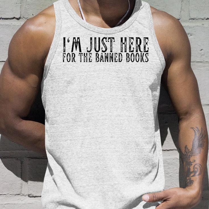 Im Just Here For The Banned Books Funny I Read Banned Books Unisex Tank Top Gifts for Him