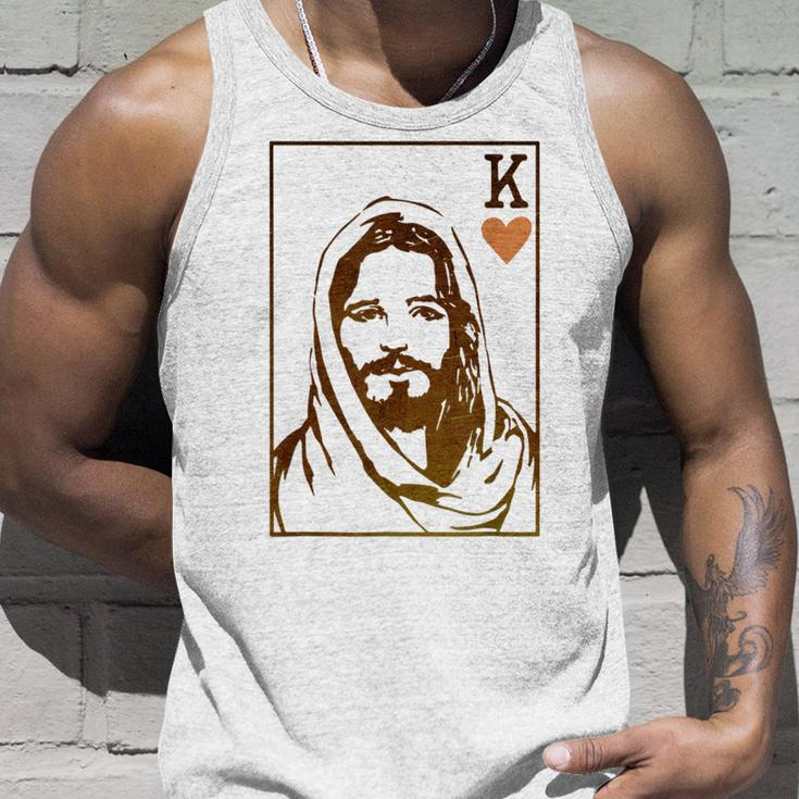 Jesus King Of Hearts Card Christian For Men Women Unisex Tank Top Gifts for Him