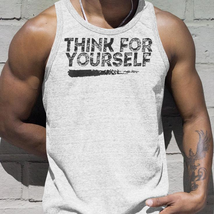 Libertarian Think For Yourself - Free Speech Liberty Unisex Tank Top Gifts for Him