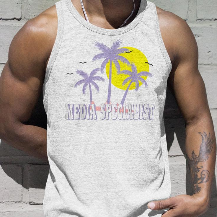 Media Specialist Vintage Appreciation Day Back To School Tank Top Gifts for Him
