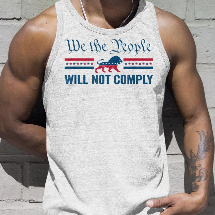 We The People Will Not Comply Usa Patriotic Lion Tank Top Gifts for Him