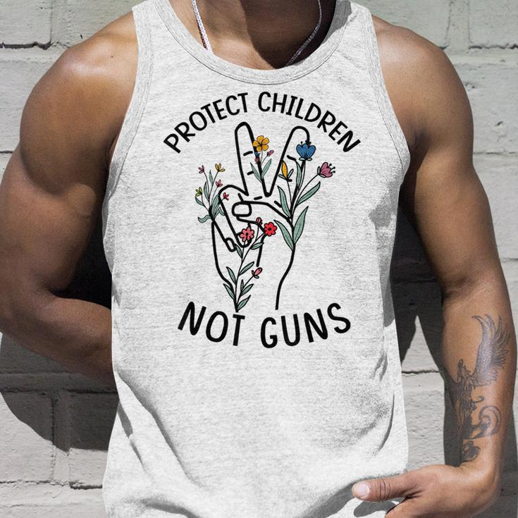 Protect Children Not Guns End Gun Violence Anti Gun Orange Unisex Tank Top Gifts for Him