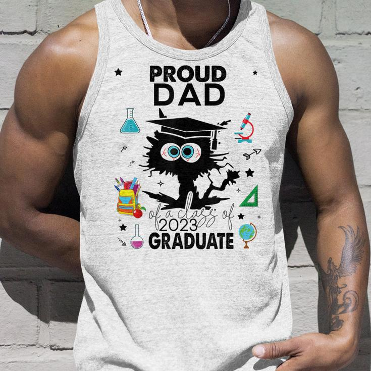 Proud Dad Of A Class Of 2023 Graduate Cool Funny Black Cat Unisex Tank Top Gifts for Him