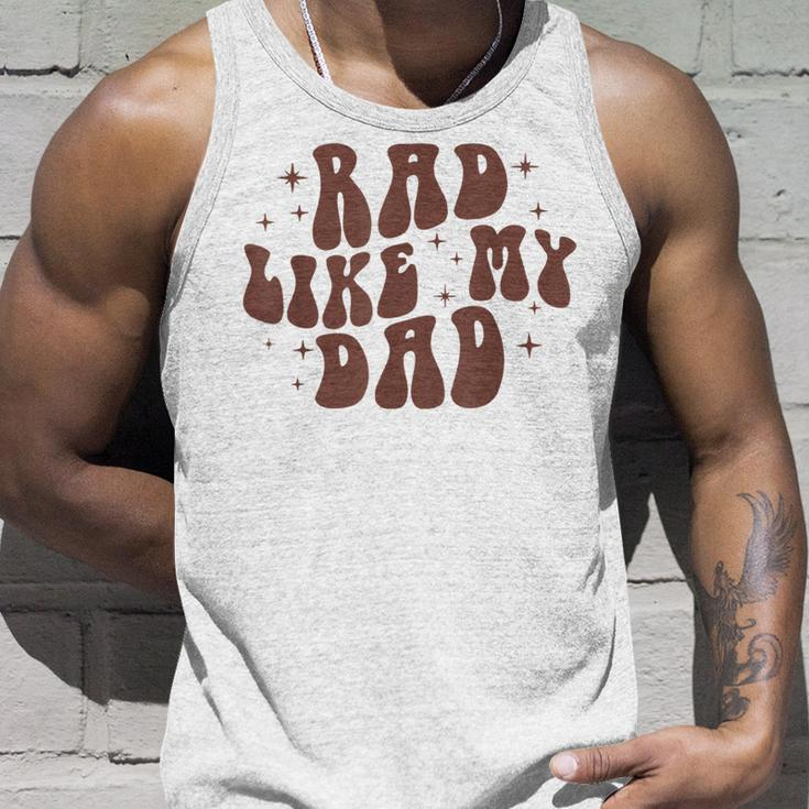 Rad Like My Dad I Love My Dad Funny Retro Toddler Kids Unisex Tank Top Gifts for Him