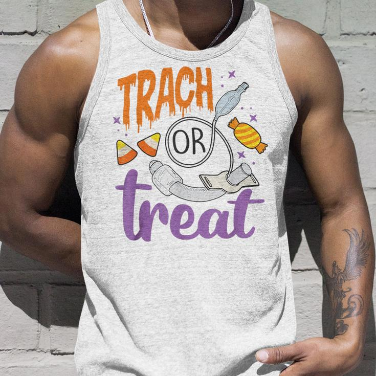 Respiratory Therapist Halloween Trach Or Treat Pulmonary Tank Top Gifts for Him