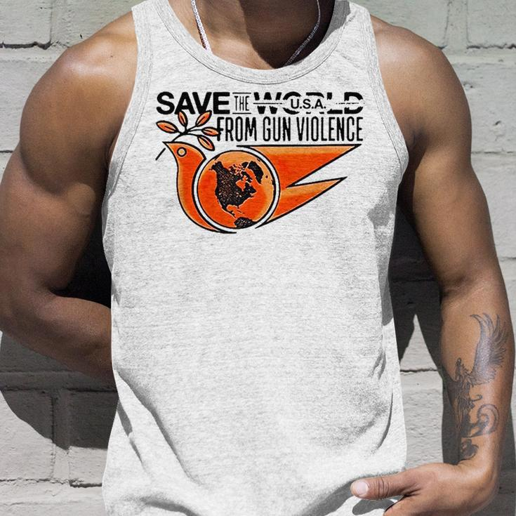 Save The World From Gun Violence Unisex Tank Top Gifts for Him