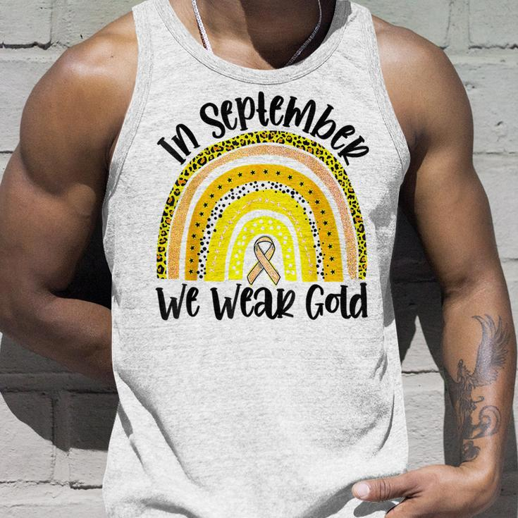 In September We Wear Gold Childhood Cancer Awareness Tank Top Gifts for Him