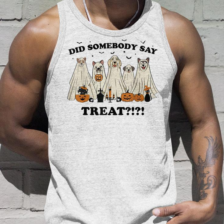 Did Somebody Say Treat Ghost Dogs Lovers Halloween Costume Tank Top Gifts for Him