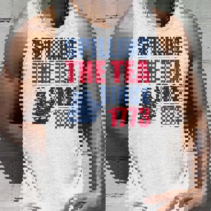 Spilling The Tea Since 1773 Vintage Fourth Of July Patriotic Tank Top Gifts for Him
