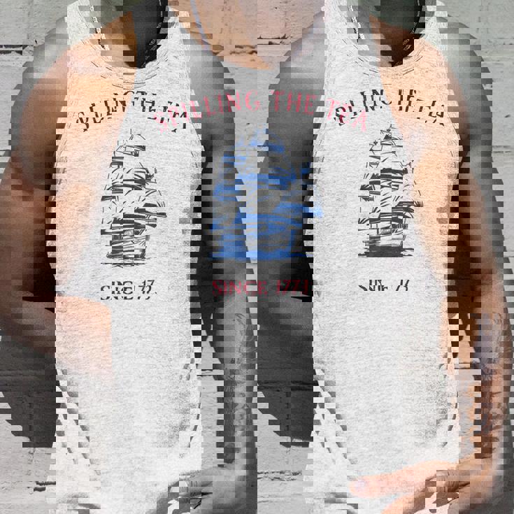 Spilling The Tea Since 1773 4Th Of July Unisex Tank Top Gifts for Him