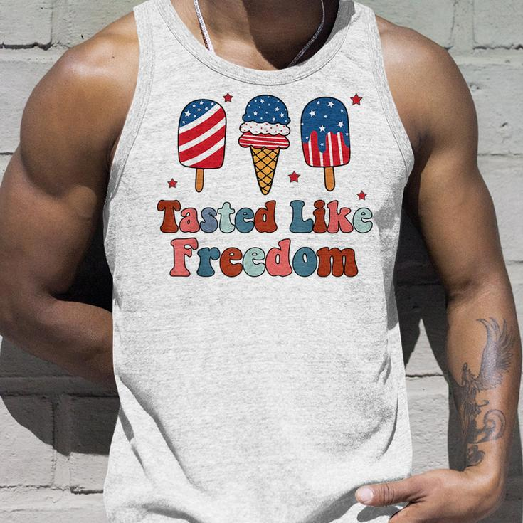 Tasted Like Freedom Independence DayIce Creams 4Th Of July Unisex Tank Top Gifts for Him