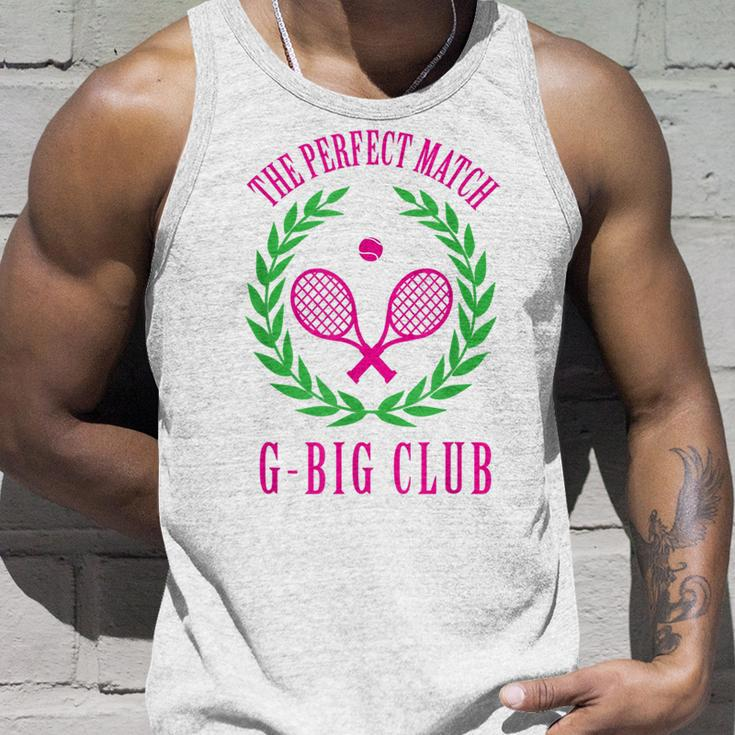 Tennis Match Club Little G Big Sorority Reveal Tank Top Gifts for Him