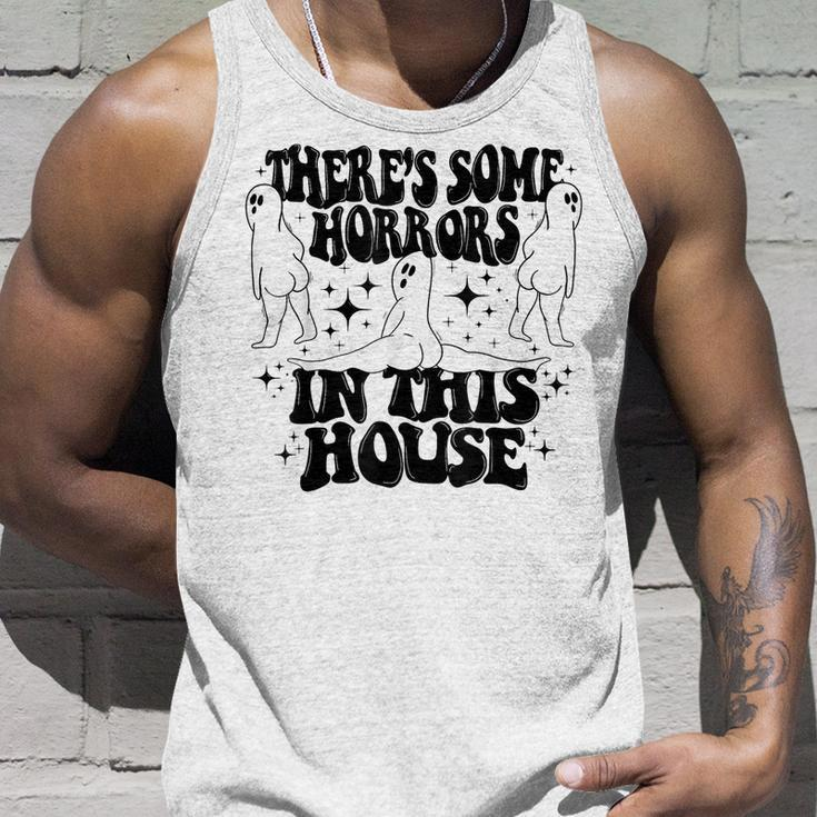 Theres Some Horrors In This House Funny Halloween Unisex Tank Top Gifts for Him
