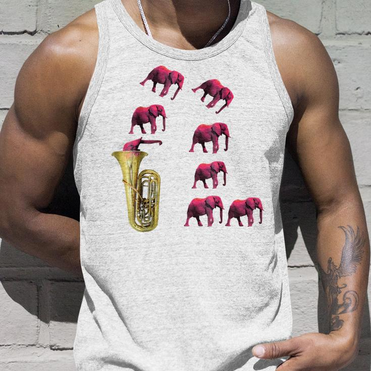Tuba Funny Elephant Gifts For Elephant Lovers Funny Gifts Unisex Tank Top Gifts for Him