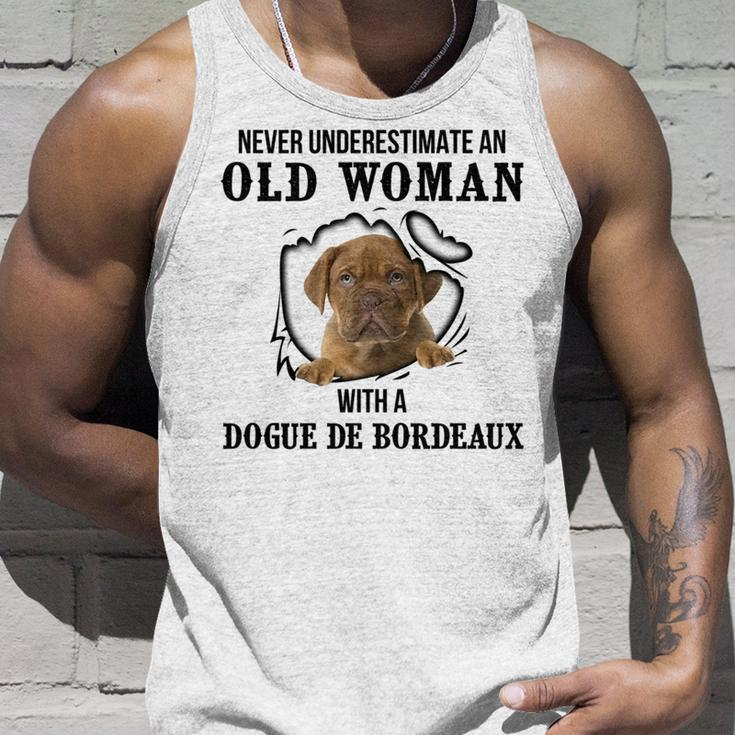 Never Underestimate An Old Woman With A Dogue De Bordeaux Old Woman Tank Top Gifts for Him
