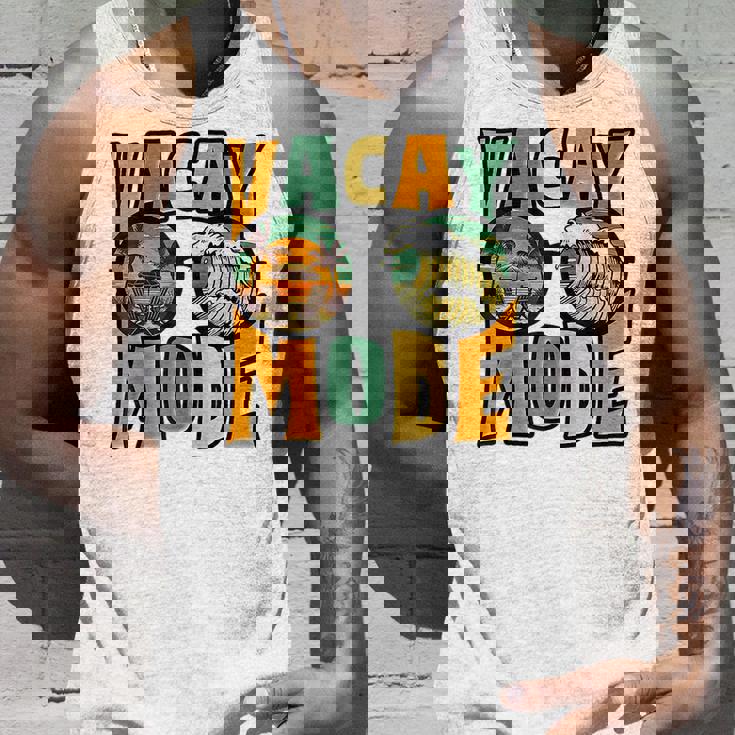 Vacay Mode Vintage Sunset Beach Retro Summer Vibes Raglan Unisex Tank Top Gifts for Him