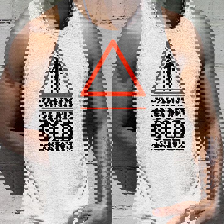 Warning Grumpy Old Asshole Funny Gen X And Baby Boomers Unisex Tank Top Gifts for Him