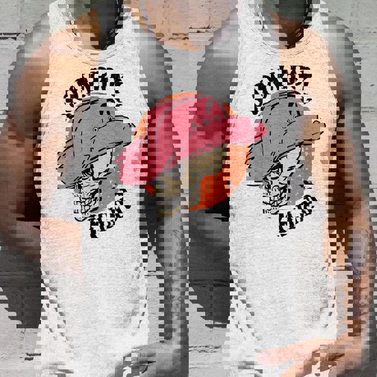 Western Cowgirl Cowboy Killer Skull Cowgirl Rodeo Girl Rodeo Tank Top Gifts for Him