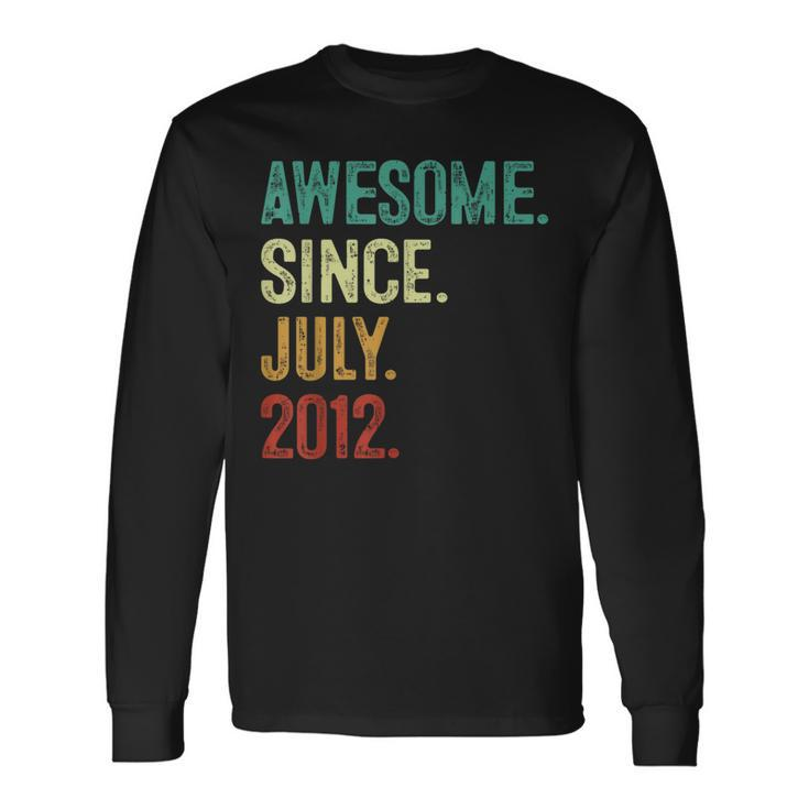 11 Year Old Awesome Since July 2012 11Th Birthday Long Sleeve T-Shirt