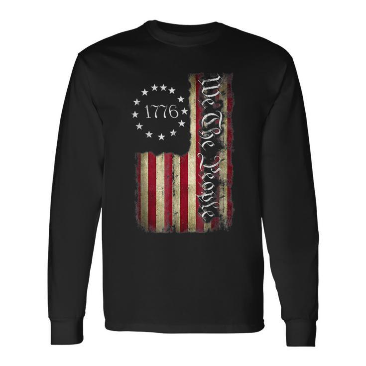 1776 We The People Patriotic American Flag 4Th Of July Usa Long Sleeve T-Shirt T-Shirt