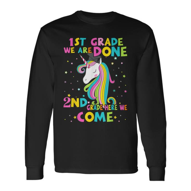 1St Grade Graduation Magical Unicorn 2Nd Grade Here We Come Long Sleeve T-Shirt T-Shirt