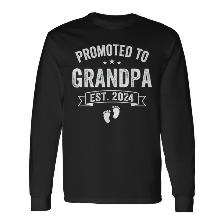 1St Time Grandpa Est 2024 New First Grandpa 2024 Long Sleeve T-Shirt T-Shirt