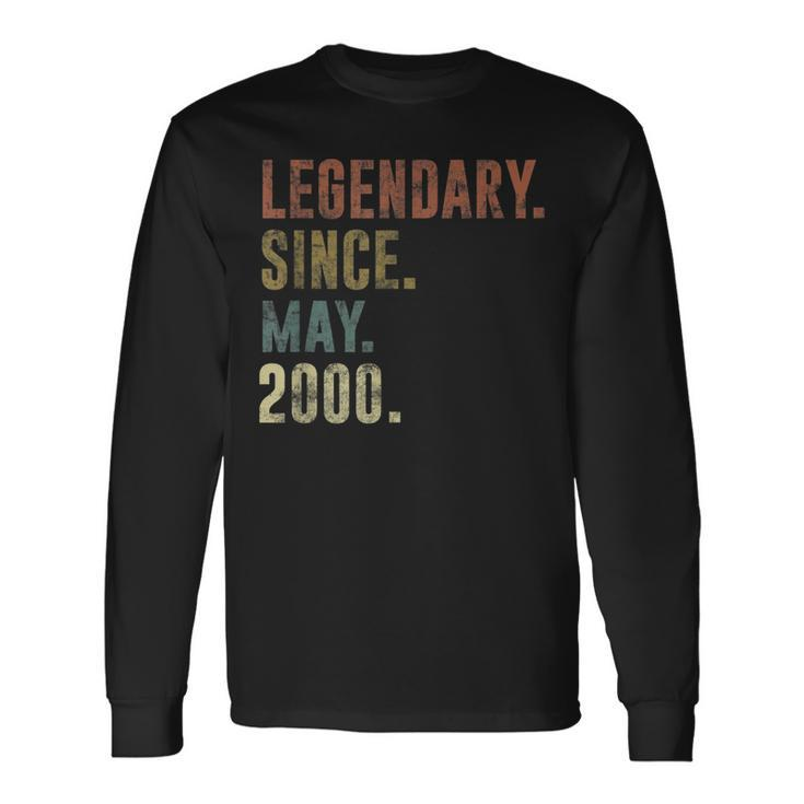 21St 2000 Birthday Vintage Legendary Since May 2000 Long Sleeve T-Shirt T-Shirt