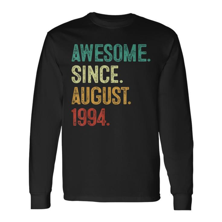 29 Year Old Awesome Since August 1994 29Th Birthday Long Sleeve Gifts ideas